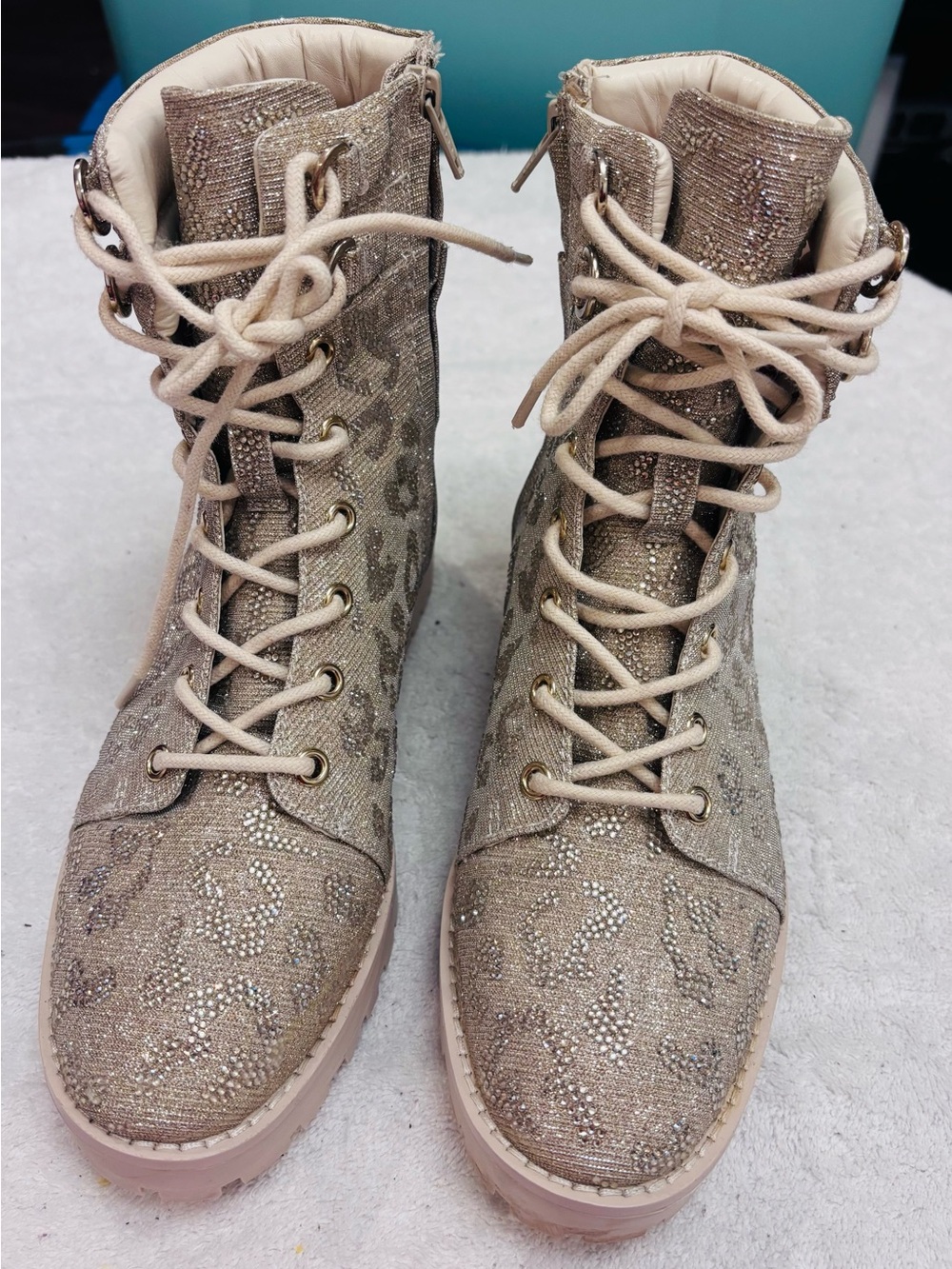 Almost Brand New Sparkly Ankle Boots By Gianni Bini - Size 8M- Box 20